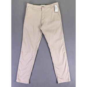 Birddogs Pants Mens 32x30 Beige Performance Office Smart Casual New Defect Stain